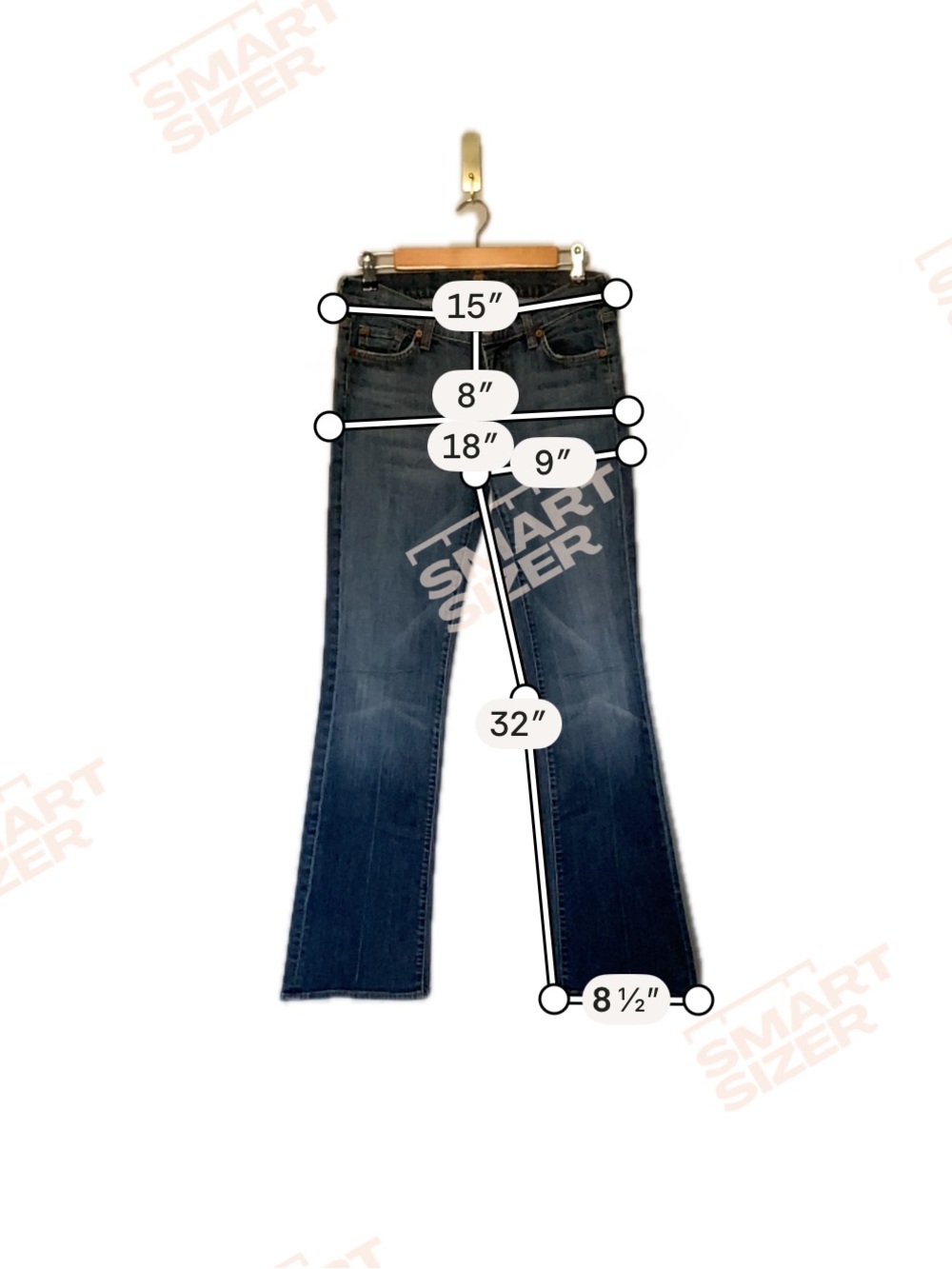 7 For All Mankind Bootcut Jeans in Size 28 | Medium Wash-Low-Rise Stretch Denim - Picture 16 of 16